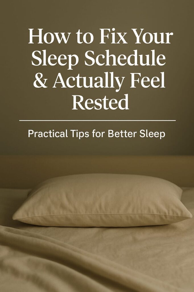 Fix your sleep schedule